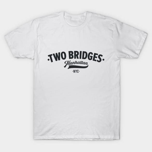 Two Bridges, Manhattan: Urban Exploration Along the East River T-Shirt by Boogosh